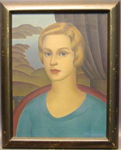 CUNNINGHAM B 1900-1900,PORTRAIT OF A WOMAN BEFORE A WINDOW,1931,William Doyle US 2002-08-15