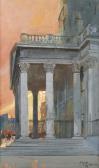 CUNNINGHAM HARKER Joseph 1855-1927,Neoclassical Portico,1909,Tooveys Auction GB 2023-09-06