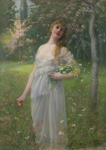 CUNNINGHAM John Wilton 1868-1903,A Lady in an Orchard,1895,Bonhams GB 2009-01-11