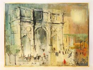 CUNNINGHAM Patricia 1925-1998,Arc de Triomphe,Kaminski & Co. US 2022-08-28