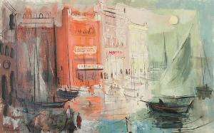 CUNNINGHAM Patricia 1925-1998,ITALIAN HARBOR SCENE,Sloans & Kenyon US 2016-11-12