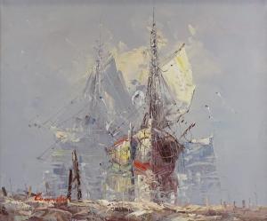CUNNINGHAM Patricia 1925-1998,tall ships,Burstow and Hewett GB 2019-03-20