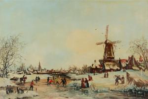 CUNNINGHAM William Phelps 1904-1980,DUTCH WINTER SCENE,Ross's Auctioneers and values IE 2024-01-24