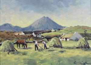 CUNNINGHAM Willie,Haymaking at Slieve Errigal, Co. Donegal,Fonsie Mealy Auctioneers 2017-03-07