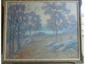 CUREL SYLVESTRE Roger 1884-1967,paysage dans la brume bleue,1930,Eckle FR 2008-07-26