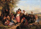 CURNOCK James 1812-1870,The Gypsy Encampment,Neal Auction Company US 2007-04-14