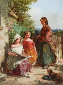 CURNOCK James 1812-1870,THE READING LESSON,Abell A.N. US 2022-09-22