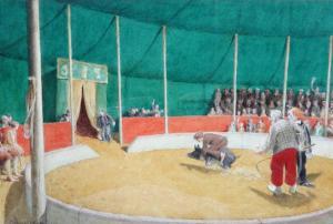 CURNOW VOSPER Sidney,Pig riding in a circus ring,1931,Bellmans Fine Art Auctioneers 2019-09-10