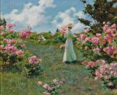 CURRAN Charles Courtney,Gathering Flowers, alternatively titled Girl in a ,1898,Skinner 2019-01-25