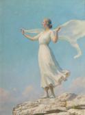 CURRAN Charles Courtney 1861-1942,The South Wind (Breezy Day),1917,Shannon's US 2018-04-26