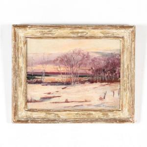 CURRIE BELL Thomas 1873-1946,Winter Landscape,1934,Leland Little US 2018-07-21