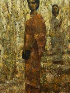 CURRIE WOOD Edin 1919,Two Figures,5th Avenue Auctioneers ZA 2017-02-19