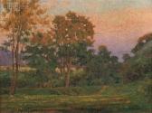 CURRIER Cyrus Bates 1868-1946,Southern California Landscape at Dusk,1922,Skinner US 2012-05-18