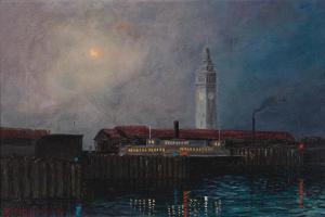 CURRIER Edward Wilson 1857-1918,Ferry Building, San Francisco,1914,Bonhams GB 2017-08-01