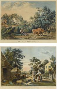CURRIER # IVES PUBLISHERS 1834-1907,AMERICAN FARM SCENES. NO. 1ANDNO. 2 (G. 146 AND ,1853,Sotheby's 2019-01-17