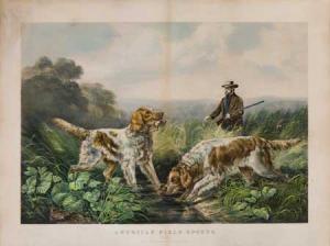 CURRIER # IVES PUBLISHERS,American Field Sports: Retrieving,1857,Swann Galleries 2008-09-23
