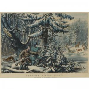 CURRIER # IVES PUBLISHERS,AMERICAN FIELD SPORTS: RETRIEVING AND AMERICAN WIN,Sotheby's 2008-01-18
