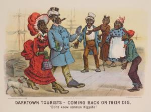 CURRIER # IVES PUBLISHERS 1834-1907,Darktown Tourists- Coming Back on Their Dig (,1886,Rachel Davis 2024-03-23