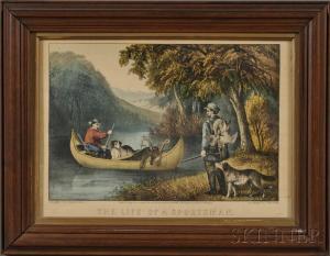 CURRIER # IVES PUBLISHERS 1834-1907,Life of a Sportsman. [Coming Into Camp.],Skinner US 2012-10-28