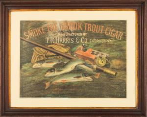 CURRIER # IVES PUBLISHERS 1834-1907,Smoke the Brook Trout Cigar,Cottone US 2018-11-17