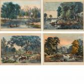CURRIER # IVES PUBLISHERS 1834-1907,THE RURAL LAKE,William Doyle US 2010-11-18