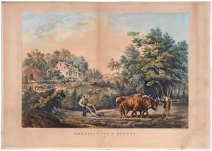 CURRIER Nathaniel 1813-1888,American Farm Scenes,1853,Brunk Auctions US 2024-03-08