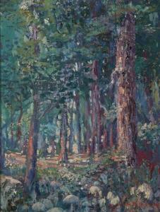 CURRIER Walter Barron 1879-1934,Fairy Woods,1928,John Moran Auctioneers US 2020-10-20