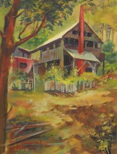 CURRY Ed 1918-2009,House in Landscape,1952,Rachel Davis US 2017-05-13
