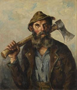 CURRY Eric 1903-1971,Bildnis eines Holzfällers,Wendl DE 2021-03-06