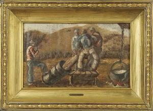 CURRY John Steuart 1897-1946,Boiling a Hog,1934,New Orleans Auction US 2014-05-18