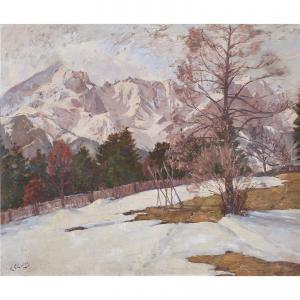 CURRY Robert Franz 1872-1955,Untitled (Winter Mountain Landscape),Clars Auction Gallery 2022-02-20