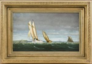 CURTIS George 1826-1881,Sailing off the coast,1878,Eldred's US 2019-11-22