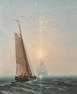 CURTIS George 1826-1881,Ship Sailing,Grogan & Co. US 2023-10-28