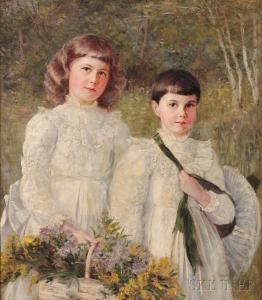 CURTIS George Vaughan 1859-1943,Portrait of Two Siblings,Skinner US 2014-05-16