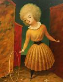 CURTIS Philip Campbell 1907-2000,Girl with a hoop,1959,Gorringes GB 2021-12-07