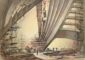 CURTIS Robert Emerson 1898-1996,The Building of Sydney Opera House,1965,Tennant's GB 2020-02-29