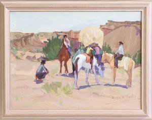 CURTIS Rosa 1894-1960,Horse scene,Cottone US 2010-03-27