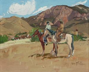 CURTIS Rosa 1894-1960,Native Americans on horseback,John Moran Auctioneers US 2016-03-22