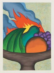 Curtiss Julie 1982,Fruit bowl on fire,2015,Phillips, De Pury & Luxembourg US 2019-09-24
