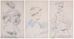 CUSACHS Josep 1851-1908,Estudio para figuras femeninas.,Subarna ES 2024-02-15