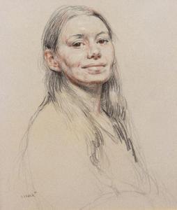 CUSACK Ralph 1912-1965,Portrait of a lady having long dark hair,Clevedon Salerooms GB 2019-10-24