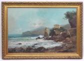 Cusain P 1900-1900,South of France coastline with villa,Dickins GB 2017-11-10