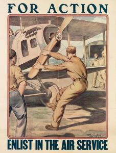 CUSHING OTHO 1871-1942,FOR ACTION / ENLIST IN THE AIR SERVICE,Swann Galleries US 2017-08-02