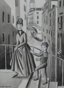 Cusin Federico 1875,Madre e figlio a Venezia,Galleria Pananti Casa d'Aste IT 2017-11-29