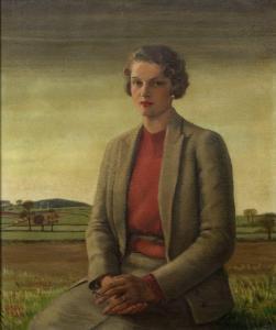 CUTHBERT ORDE Julian,Portrait of a lady smoking against a rural backdro,1932,Mallams 2018-03-07