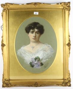 CUTLER Cecil E.L 1886-1934,portrait of a Suffragette,Burstow and Hewett GB 2023-02-23