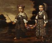 CUYP Aelbert 1620-1691,Portrait of two Children with a Basket of Flowers,Lempertz DE 2016-03-16