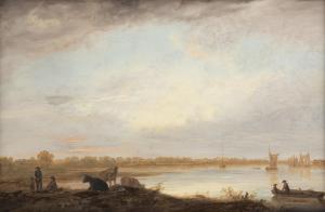 CUYP Aelbert 1620-1691,River landscape in the evening light,Nagel DE 2023-11-08
