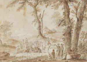 CUYPERS Diderick Herman 1707-1779,PAYSAGE AVECCARAVANES,Jean-Mark Delvaux FR 2008-06-27