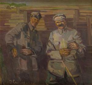 CWIETKOWA Iriada 1923-2003,Jozef Pilsudski conversing with an oficer in the e,Desa Unicum 2018-10-30